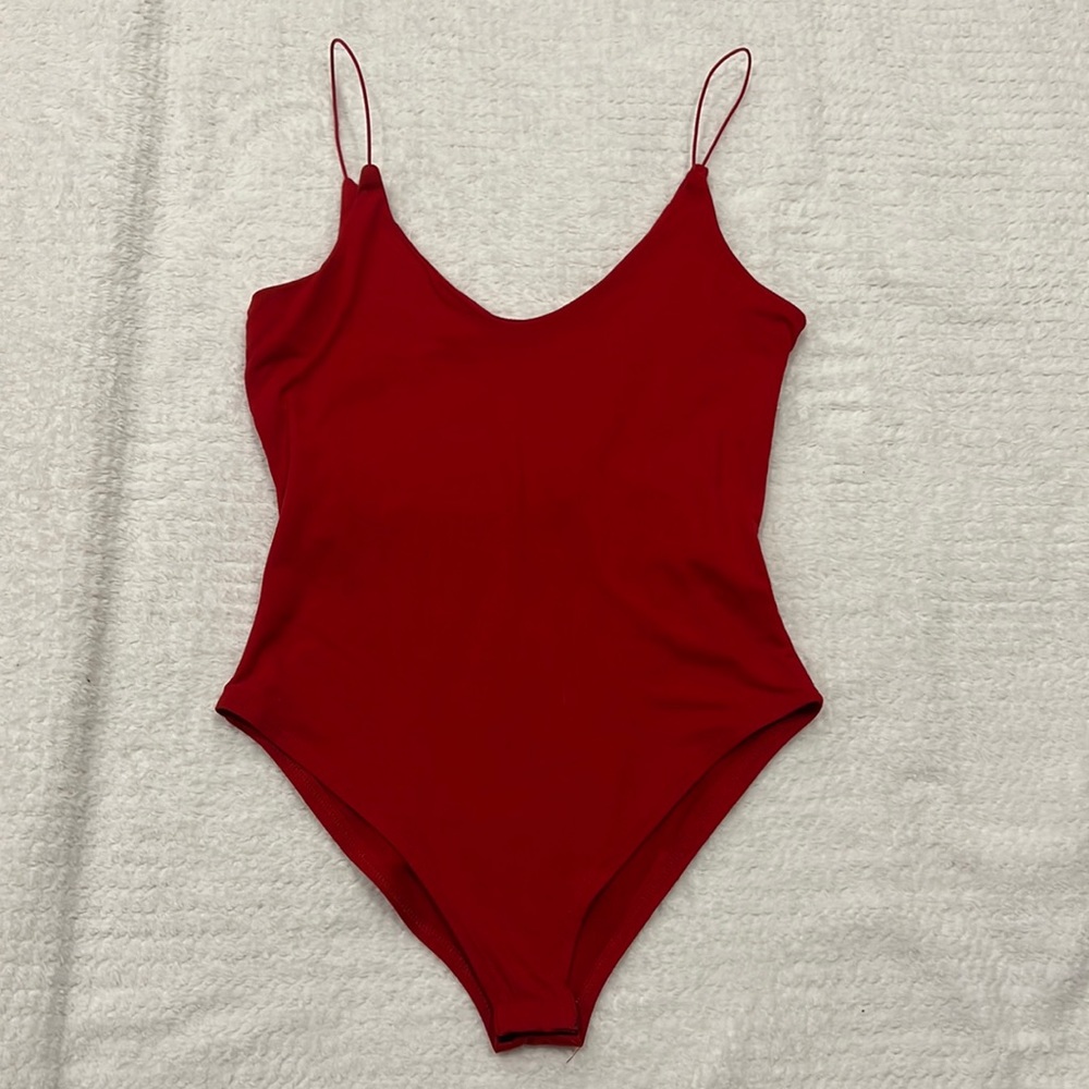 Red body suit